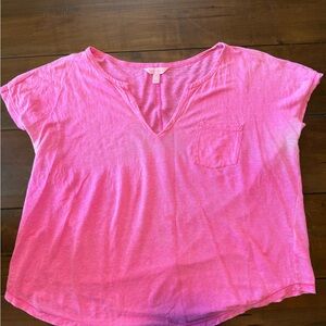 Lilly Pulitzer Pink V-Neck Women's Top